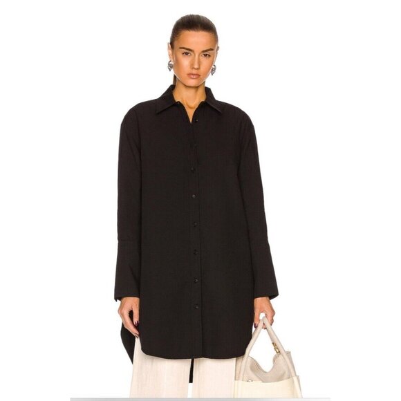 ST. AGNI Oversized Shirt Black Long Sleeve